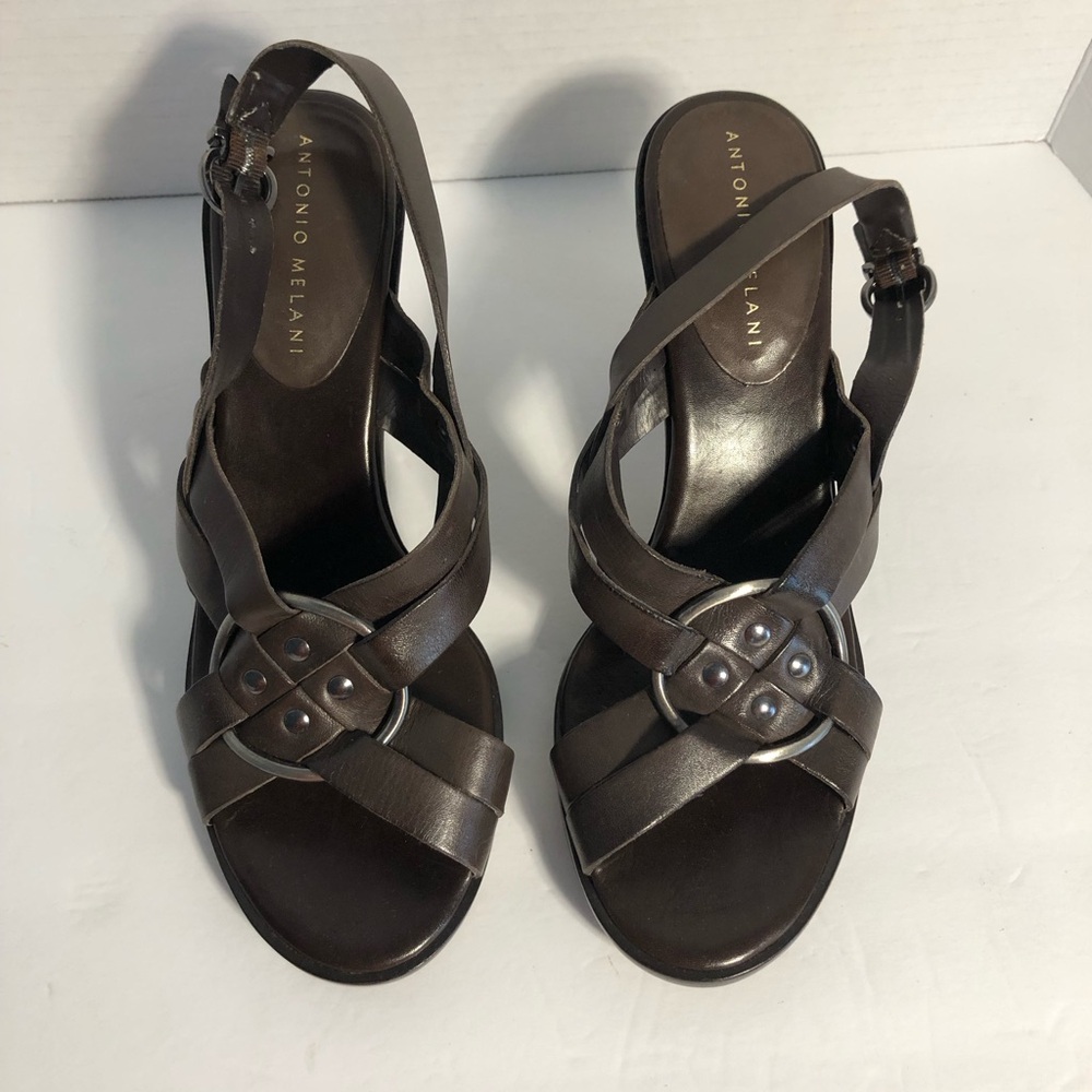 EUC Antonio Melani Brown Women's Sandals